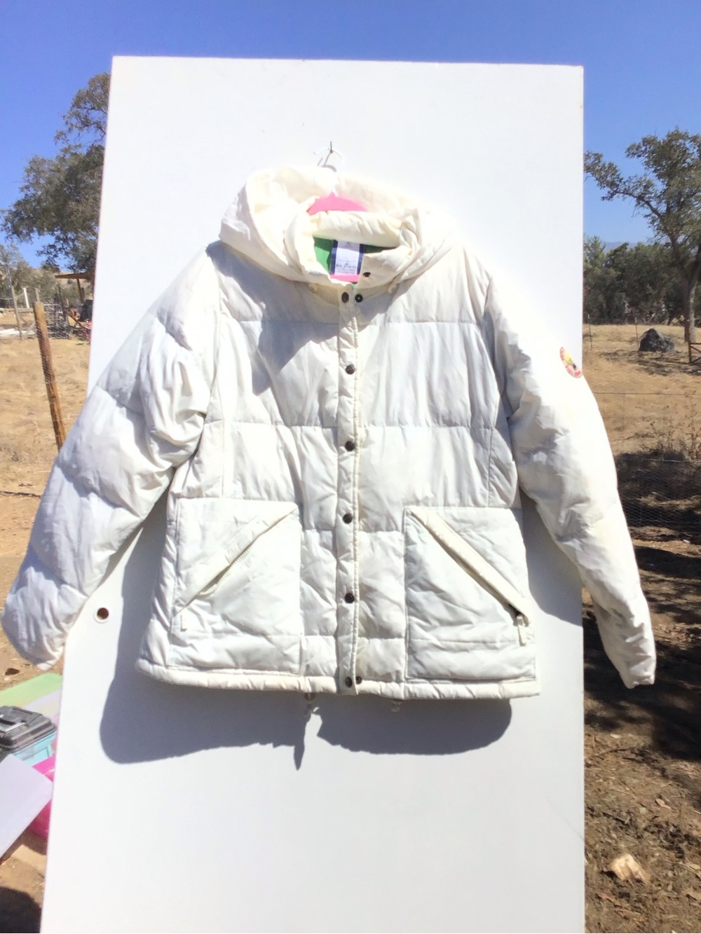 Polo by Ralph Lauren Off-White Quilted Hooded Puffer Jacket
